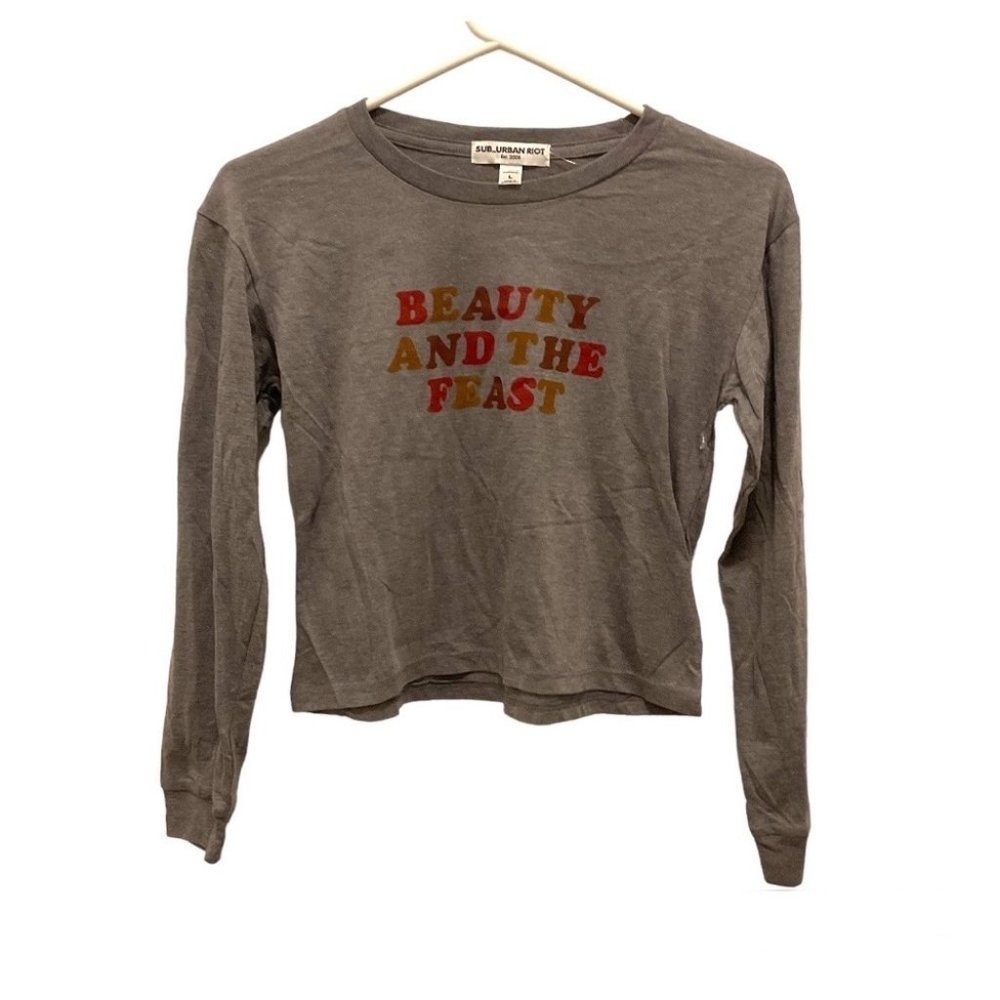 Sub Urban Riot Girls Beauty and the  Feast Sweatshirt NWOT